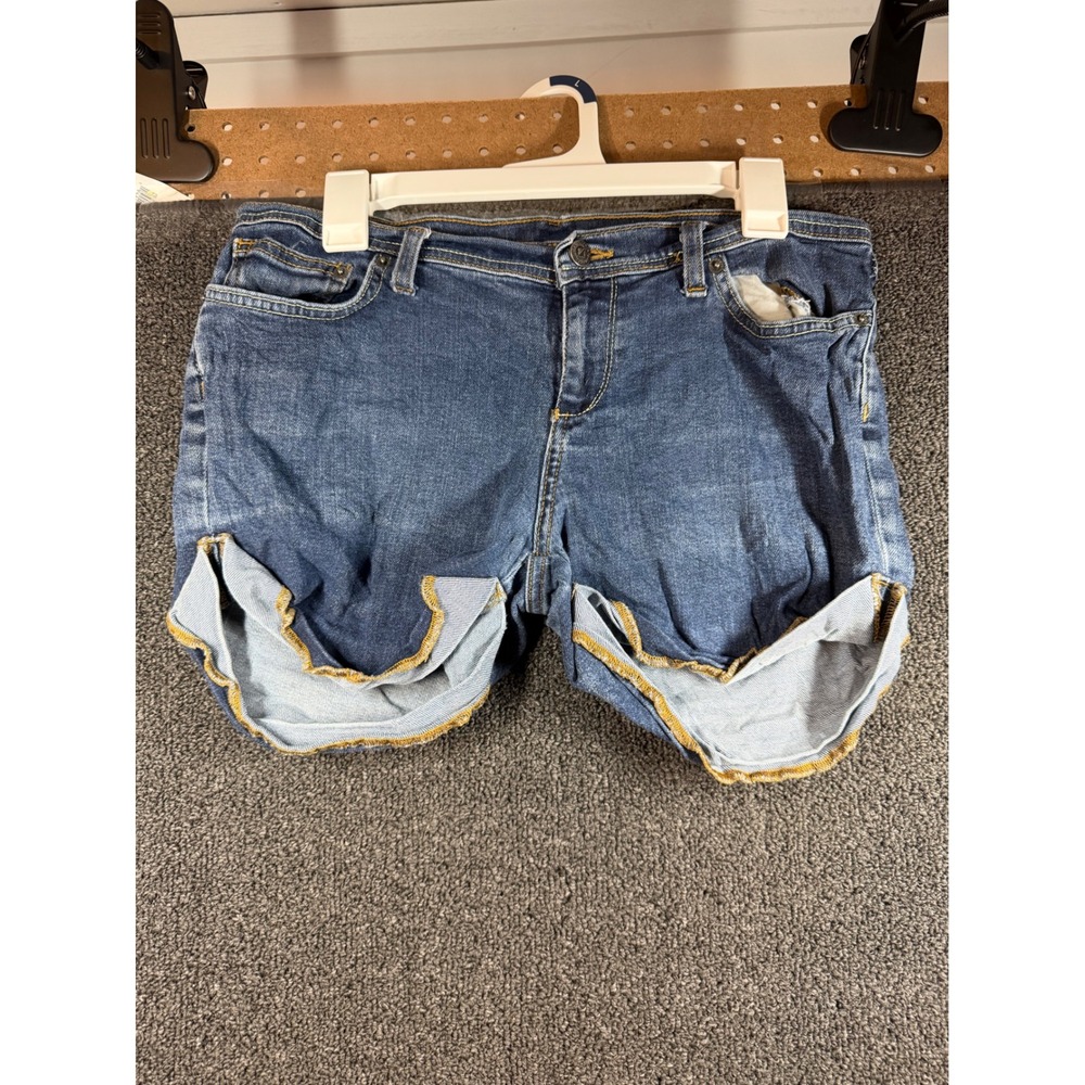 Patagonia Denim Shorts Womens 29 Blue Cuffed Organic Cotton Stretch Jean 122